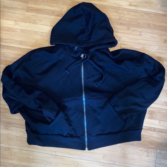 Plus size long sleeve fleece hoodie - Picture 3 of 3